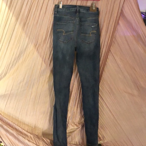American eagle Next level stretch Jeans pants denim curvy high rise jegging 4 L - Picture 4 of 5